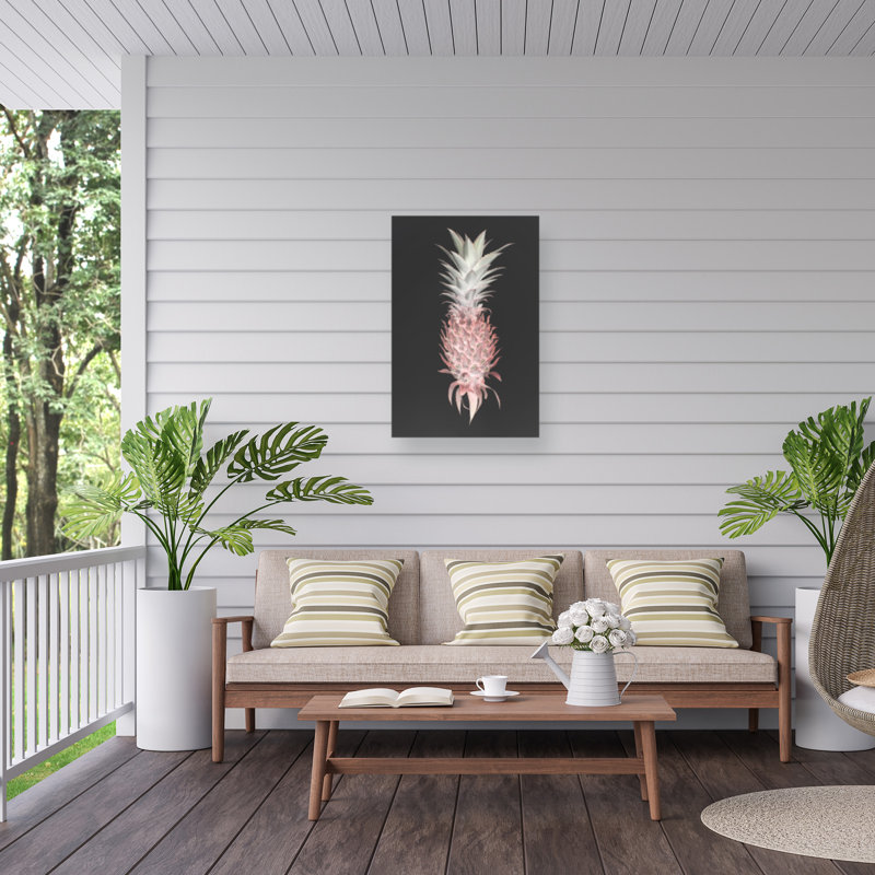 Pin bolologien fraise sur toile, H 24 po x l 16 po