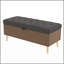 Banc de rangement moderne avec repose-pieds pour la chambre, la chambre et le vestibule, gris-129931465