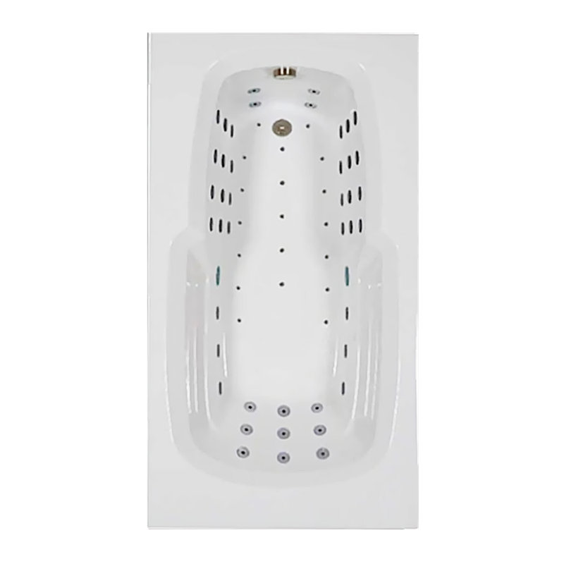 60'' x 32'' Drop-In Acrylic Bathtub, White
