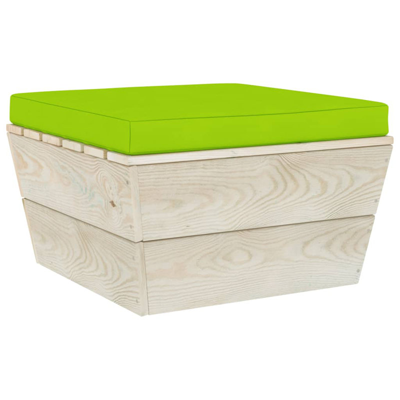 Coussin de siège d'extérieur, Vert, H 2,4 po x l 23,6 po x P 23,6 po