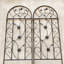 Ensemble de 4 treillis de jardin en métal 86,7 "x 19,7" antirouille pour plantes grimpantes support de fleurs extérieur brun