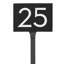 Floating 1-Line Lawn Address Sign-669034588-669038235-659383323