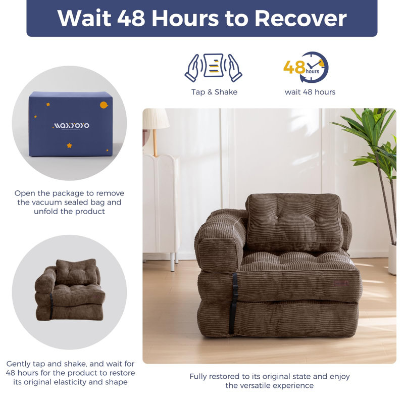 Canapé-lit pliant, fauteuil convertible avec coussin, MIKY-2608WQ7N-4