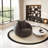 Dark gray curved negotiating sofa