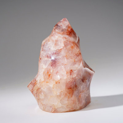 Forme libre de flamme véritable quartz poli fraise (1,9 lb)