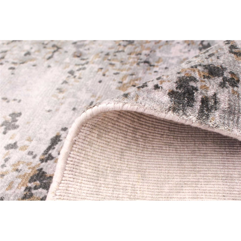 Tapis gris clair à noué la main Quinones