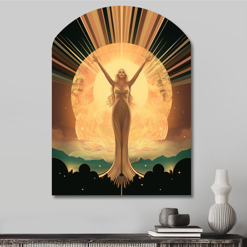Art mural asymétrique «Sharp» - Femme avant-garde, H 34 po x l 25 po