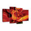 "Flower Fiery Calla Lilies", ensemble de 4 reproductions sur toile par Annie S-93059974