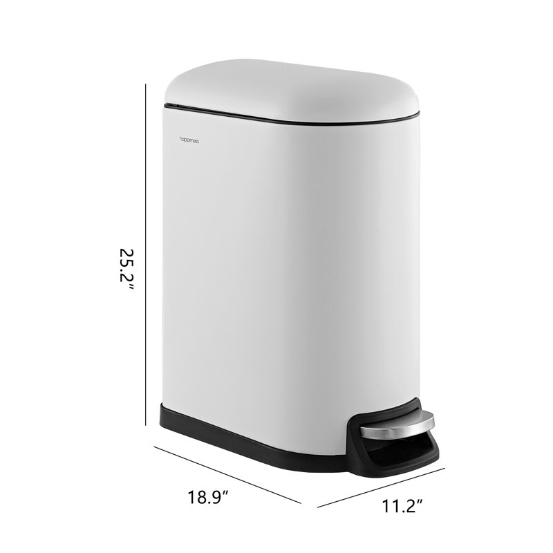 Steel Step On Trash Can - 10.6 Gallons