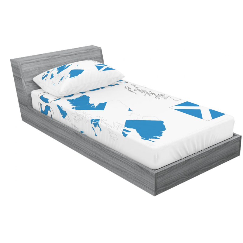 Ensemble de draps en microfibre Écosse, Ensemble de draps pour lit simple avec un drap-hou