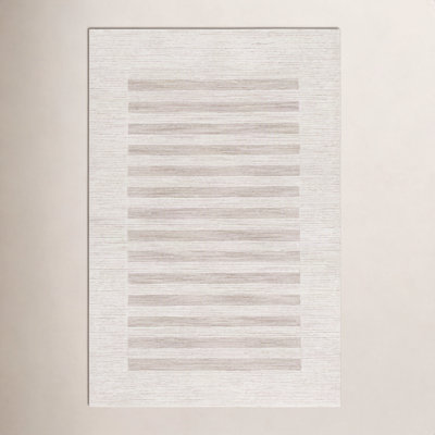 Hand-Tufted Striped Wool Rug