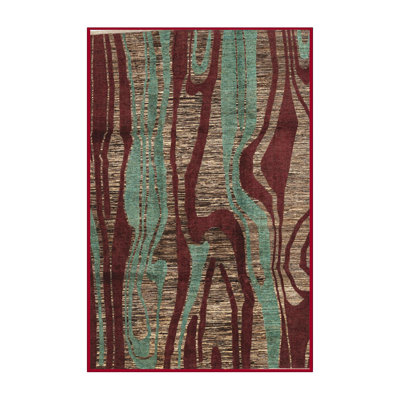 Tapis bleu sarcelle / brun Monyette