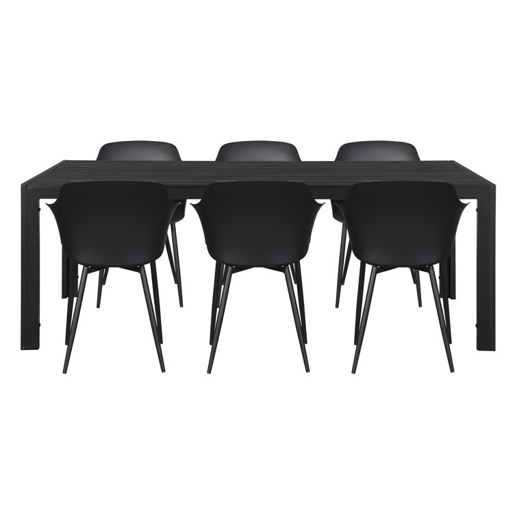Morganti Rectangular 6 - Person 205Cm Long Dining Set