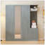Armoire 4 portes avec tablettes, tiroirs et miroir pleine grandeur-325530835