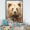 Minimalisme ours sur glace sur toile