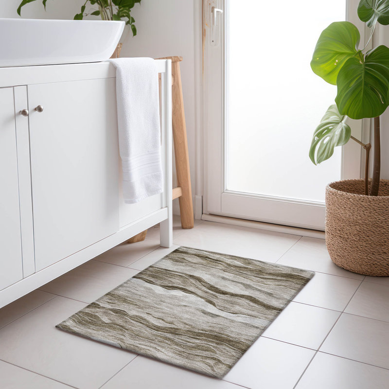 Addison Brown Flat Woven Washable Indoor/Outdoor Rug 20" x 30"