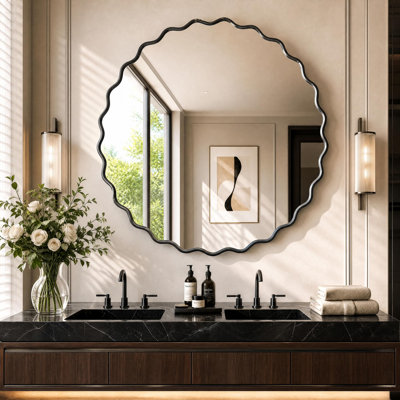 Aluminium Cylinder Wall Overmantel Mirror