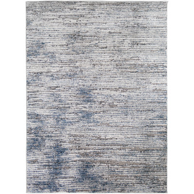 Tapis rayé gris Lavanna