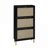 Cabinets | 3-Door Freestanding Engineered Rattan Modern Shoe Storage Cabinet, Anti-Scratch Feet | Particle Board | Entryway-1201326094
