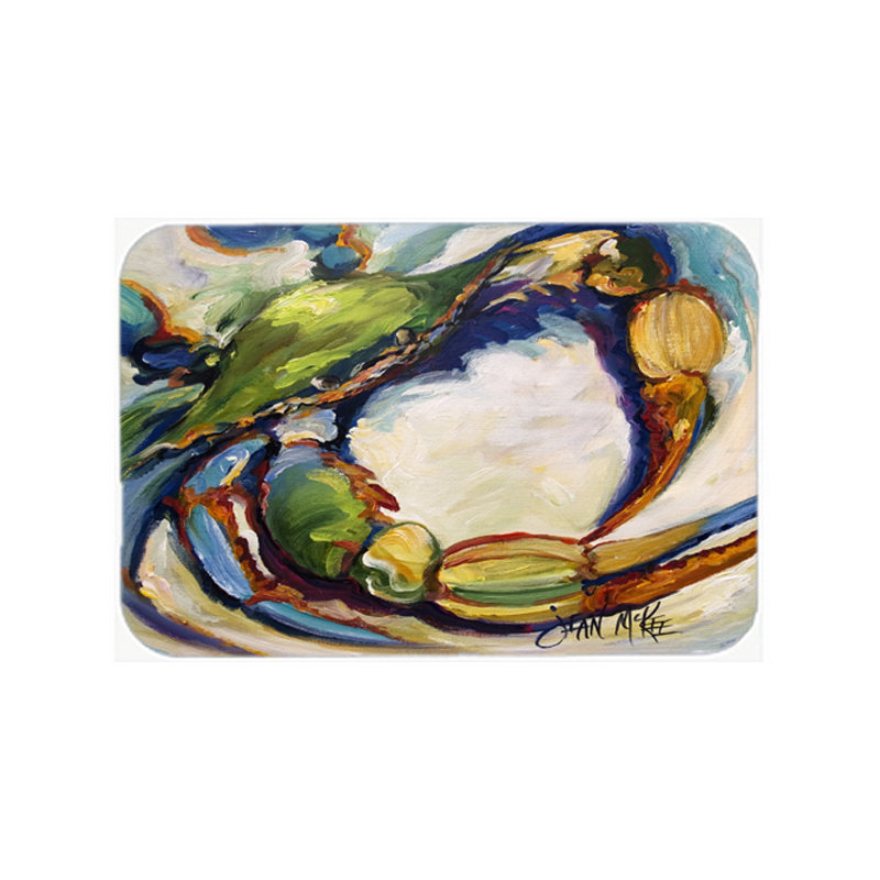Planche à découper rectangulaire en verre trempé Crabe