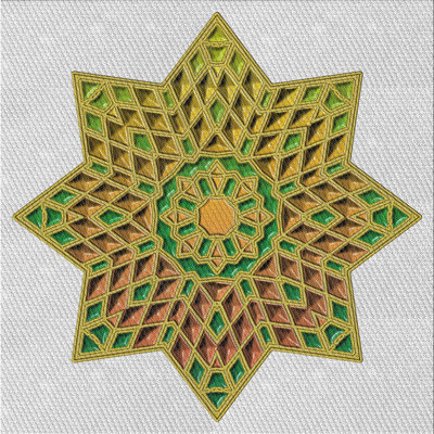 Tapis gris/vert/rouge à motifs