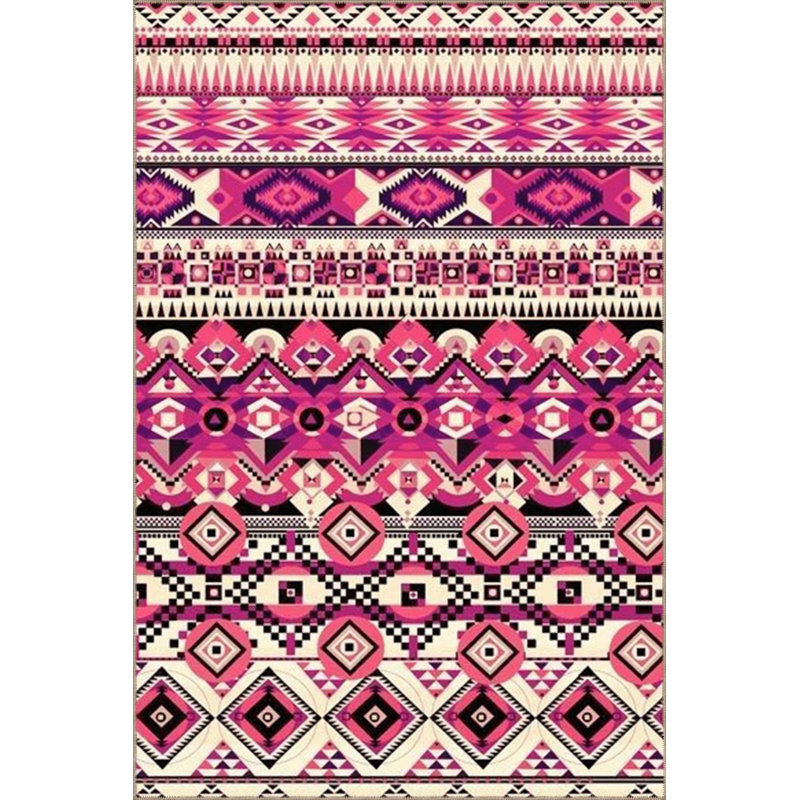 Tapis rose lavable à la machine, Sous-tapis rectangulaire 4 pi 7 po x 6 pi 7 po inc