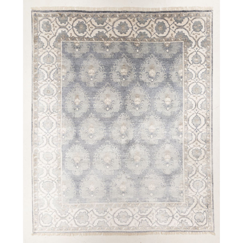 Handmade Cotton and Silk Oriental Area Rug
