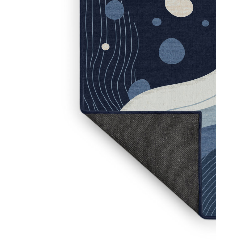 Tapis gris moelleux moelleux et moelleux à motif abstrait de style œuf de Pâques, 7 x 9
