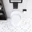 26 Inch 1-Piece 1.28 GPF Single Flush Egg Toilet In White