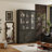 80'' H X 46'' W 6-Tier Bookcase With Glass Doors & Drawer