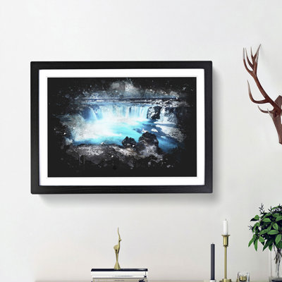 Godafoss Waterfall in Iceland - Picture Frame Graphic Art Print