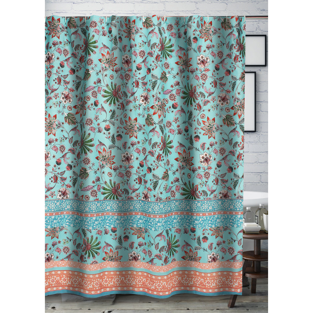 Audrey Floral Single Shower Curtain Barefoot Bungalow 