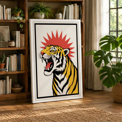 Tiger's Roar Graphic Art - Wrapped Canvas