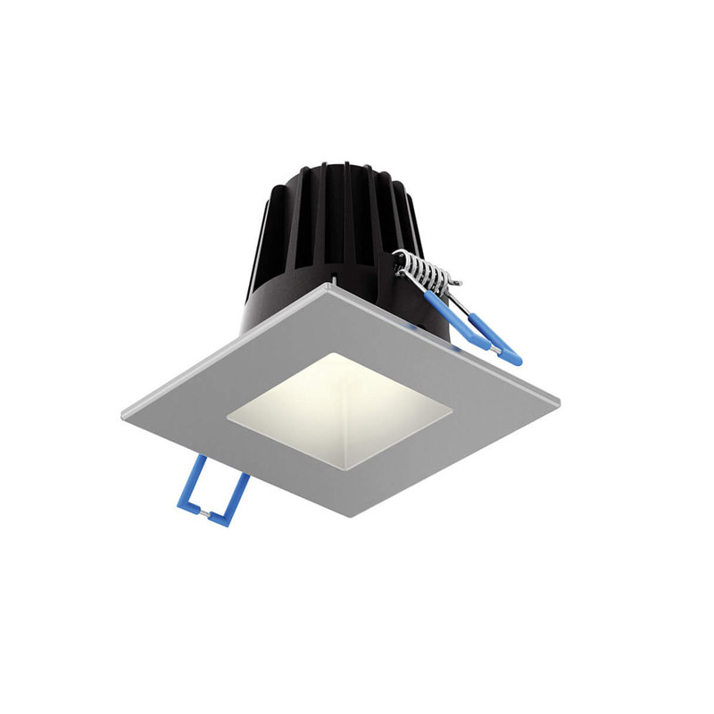 Panneau lumineux carré à DEL 2 po, Nickel satiné