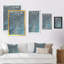 Abstrait et coups de pinceau bleus - reproduction de cadre photo sur toile-660334699-660334692