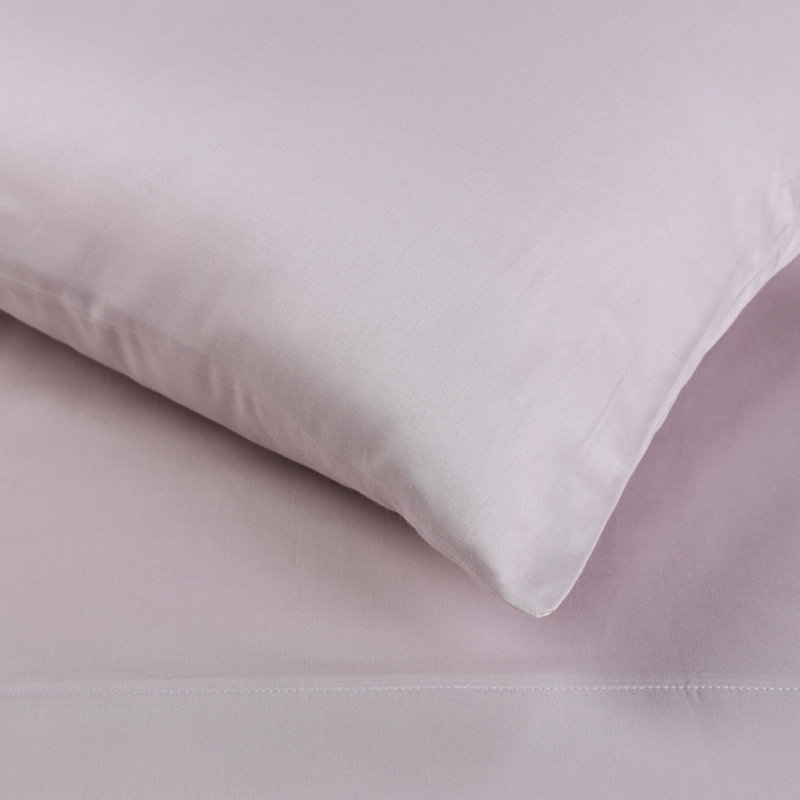 Adori Cassius Certified Egyptian Cotton 400 Thread Count Solid Luxury Pillowcase Set, Standard, Lilac