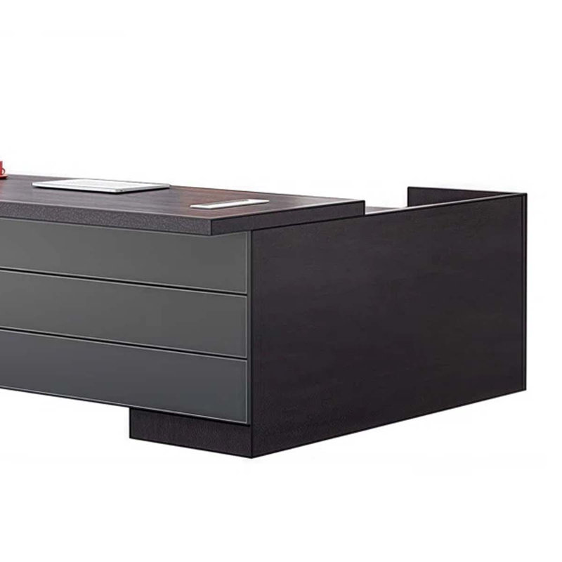Bureau luxueux en L en bois artificiel