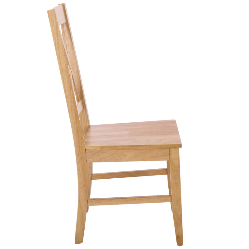Yelena Double X-Back Side Chair, Light Oak