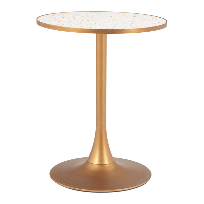 Bite Bistro Table Black & Bronze, Gold, Beige