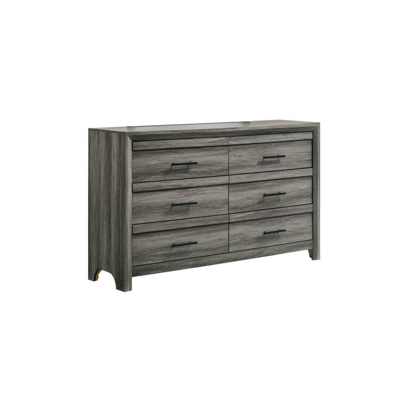 Commode en bois, commode 6 tiroirs de style moderne