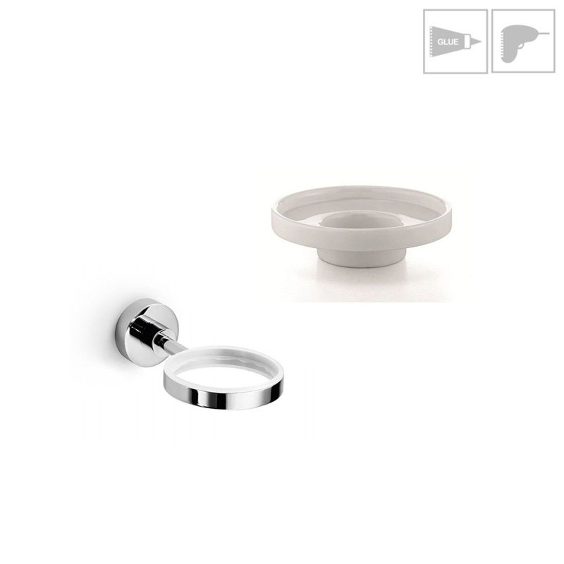 Duemila Bathroom Accessory, Ceramic White