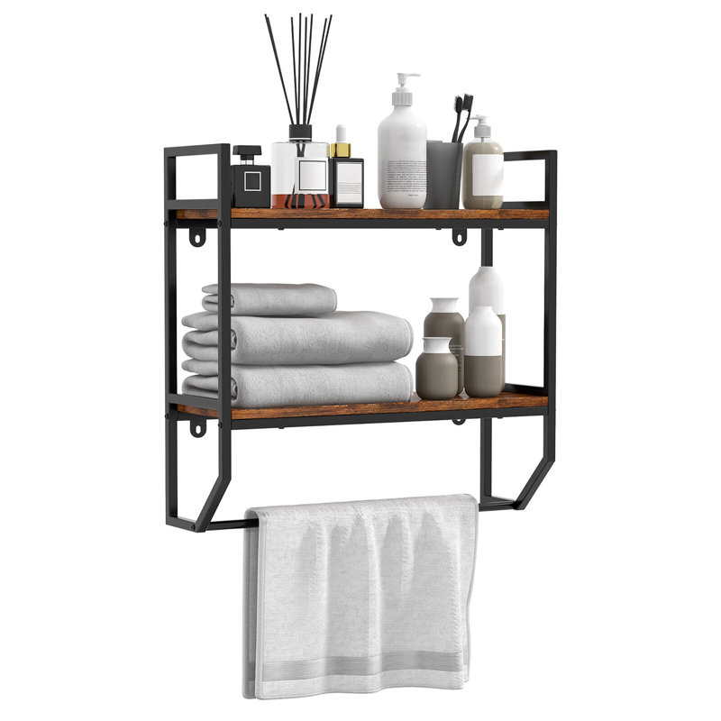 Sadiah 2 Piece Tiered Shelf with Towel Bar