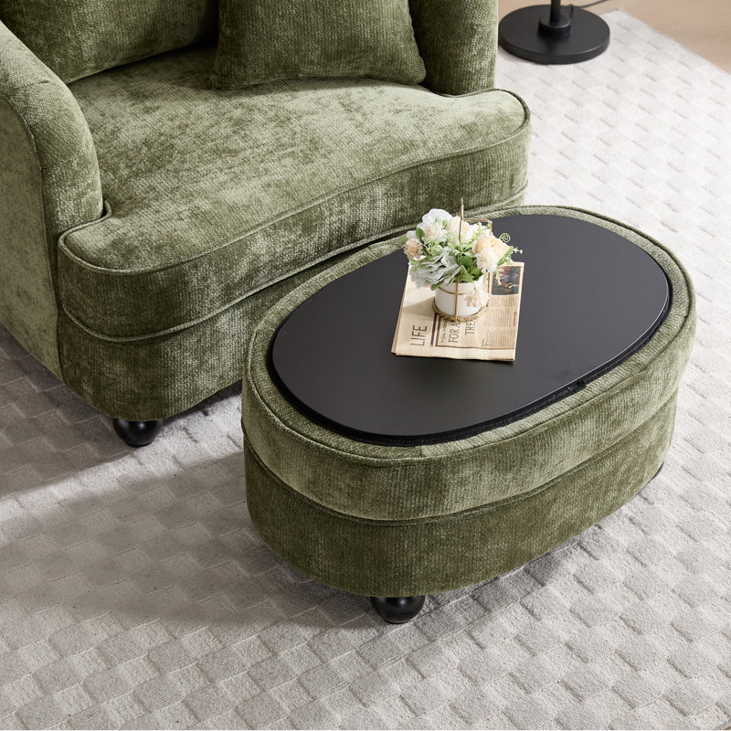 Canapé 40,2 po Chenille, Vert