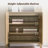68.5''H Boho - Inspired Rattan Bookcase With Adjustable Shelf And Gold Accents-97848832