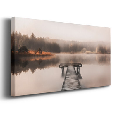 Cozy Dock- Framed Gallery Wrapped Canvas -Ready to Hang