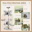Arbre à chat 18 po Core Pet Tucker Murphy Pet ™, centre d'activités pour chat avec jouets suspendus, jouet d'escalade pour chat, tour pour chat avec jute, sisal, poteau à griffer Seagrass, brun / beige