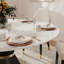 Ensemble de salle à manger moderne à 6 personnes avec base en piédestal Benedic-768144189-803026918
