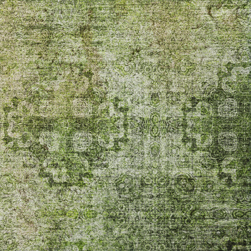 Premium Machine Washable Dream Shag ADS557 Medallions Rug, Olive, 5' x 7'6"