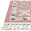 Tapis rose / crème en polypropylène tissé à la machine Antonette-875946748