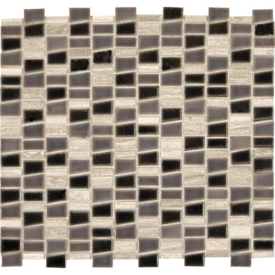 Carrelage mosaïque aléatoire en porcelaine et pierre 1 po x Itona (ensemble de 10) (10,30 pieds carrés par carton)